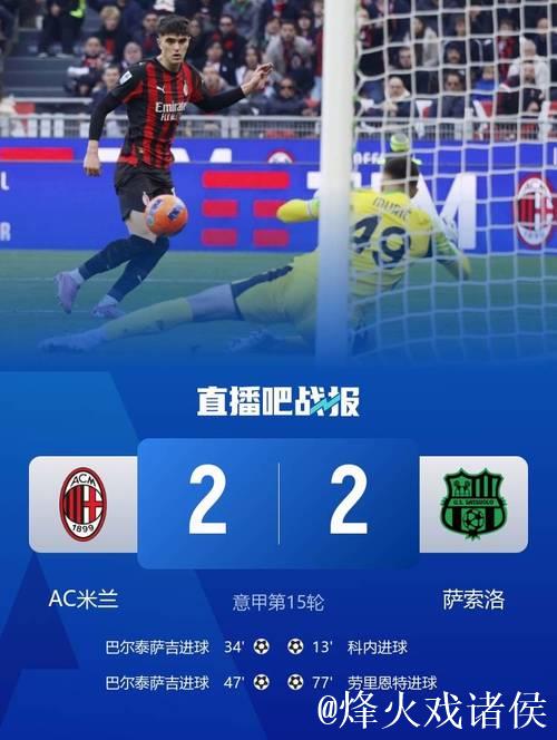 剑南春丨米兰两球被吹2-2萨索洛,巴尔泰萨吉双响,皮纳蒙蒂2助攻 剑南春丨米兰两球被吹2-2萨索洛,巴尔泰萨吉双响,皮纳蒙蒂2助攻